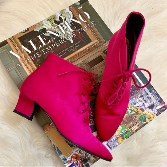 Yves Saint Laurent Shoes - YVES SAINT LAURENT Pink Satin Boots Size 6
